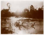 Plenty River in flood at Yallambie, looking upstream c1890. (Source: Bill Bush Collection)
